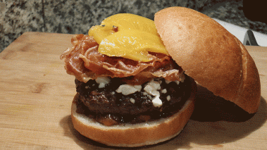 Atlanta Falcons Peach & Prosciutto Burger