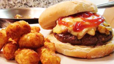 Caramelized Onion Gruyere Burger