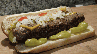 Chicago Bears “Chicago Dog” Burger