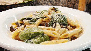 Chicken Penne with Mushroom Cream Sauce Recipe