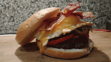 Broncos Mile High Denver Omelet Burger