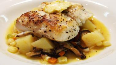 Halibut with Vegetable Succotash Recipe