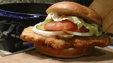 Indianapolis Colts Fried Pork Burger