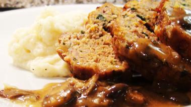 Meatloaf with Mushroom Sauce