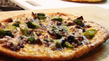 Mushroom & Asparagus Flatbread Pizza