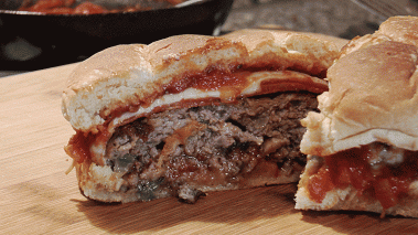 New York Giants Pizza Burger