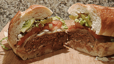 New Orleans Saints Po’ Boy Burger