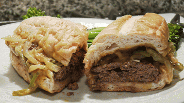 Philadelphia Eagles Cheesesteak Burger