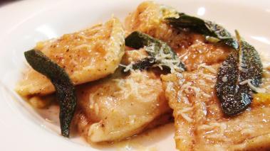 Pumpkin Ravioli with Brown Butter Sauce