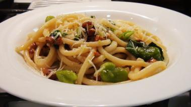 Spagheitt with Fava Beans Recipe