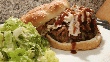 Tennessee Titans Pulled Pork Burger