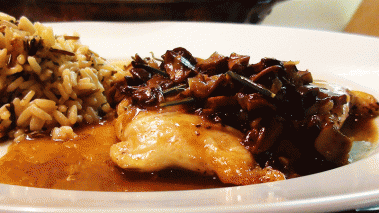 Chicken Breasts with Mushrooms & Gruyere