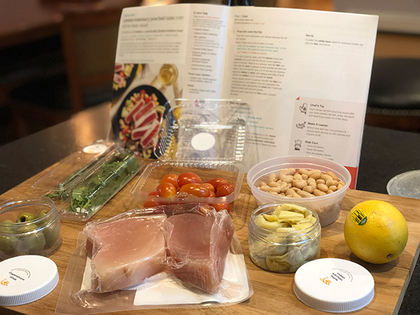 Ingredients for Lemon Rosemary Poached Tuna