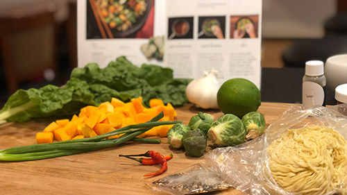 Purple Carrot Fall Vegetable Ramen Ingredients