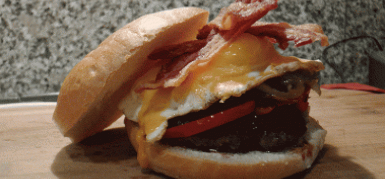 Broncos Mile High Denver Omelet Burger