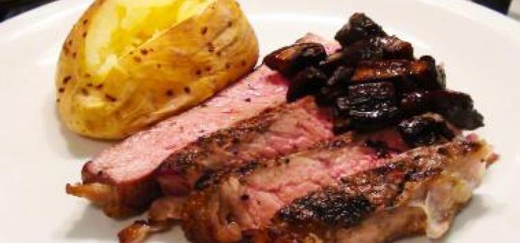 Grilled Ribeye with Balsamic Portabella Mushrooms Recipe