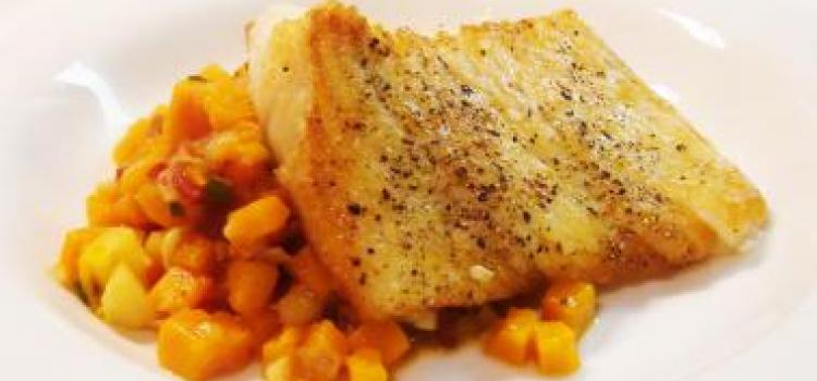 Halibut with Butternut Squash Hash Recipe