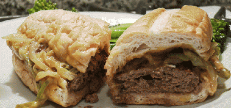 Philadelphia Eagles Cheesesteak Burger