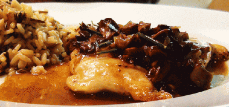 Chicken Breasts with Mushrooms & Gruyere