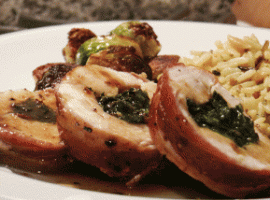 Bacon Wrapped Stuffed Chicken Breasts