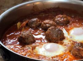 Sun Basket's Moroccan Lamb Tagine with Artichokes and Tomato-Poached Eggs