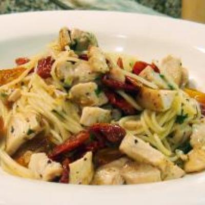 Angle Hair Pasta with Sundried Tomato and Chicken Recipe