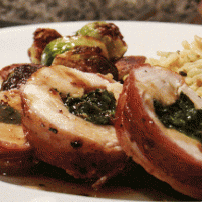 Bacon Wrapped Stuffed Chicken Breasts