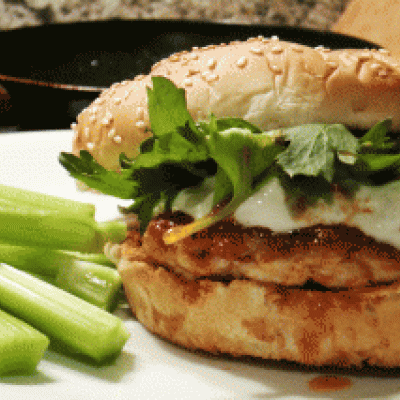 Buffalo Bills Chicken Wing Burger