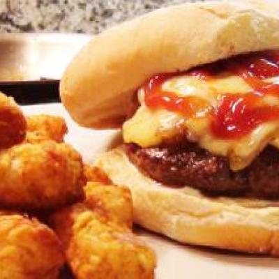 Caramelized Onion Gruyere Burger