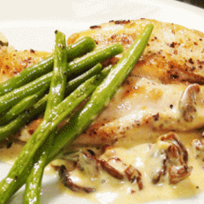 Chicken with Mushroom Cream Sauce Recipe