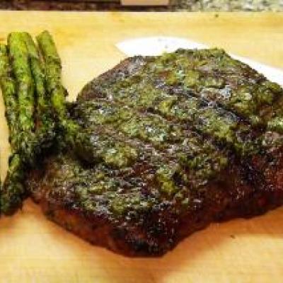 Grilled Flank Steak With Pesto Recipe