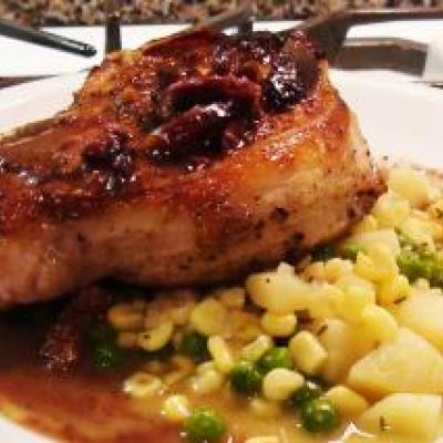 Recipe Pan Roasted Pork Chop with Succotash