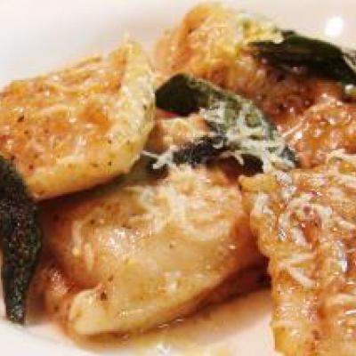 Pumpkin Ravioli with Brown Butter Sauce