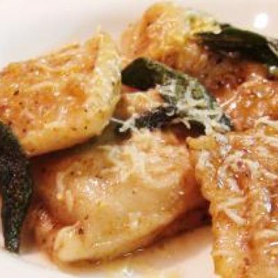 Pumpkin Ravioli with Brown Butter Sauce