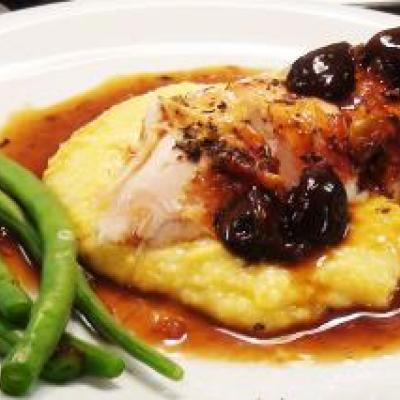 Roast Chicken with Polenta