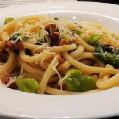 Spagheitt with Fava Beans Recipe