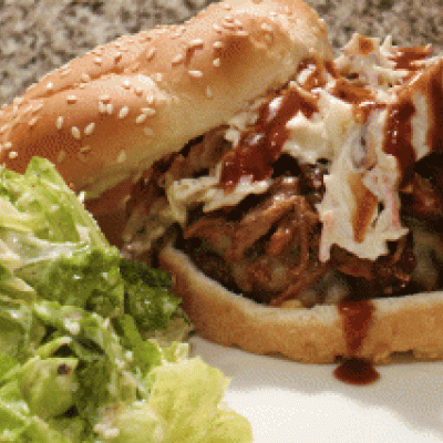 Tennessee Titans Pulled Pork Burger