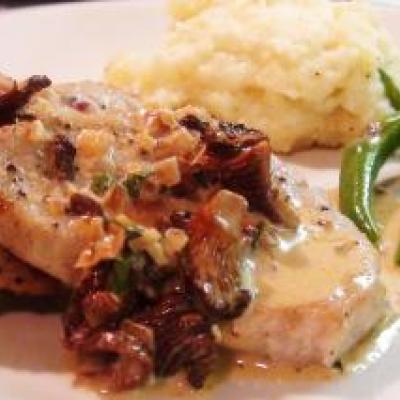 Veal Scallopini with Mushroom Cream Sauce Recipe