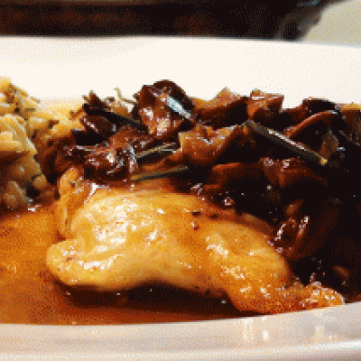 Chicken Breasts with Mushrooms & Gruyere