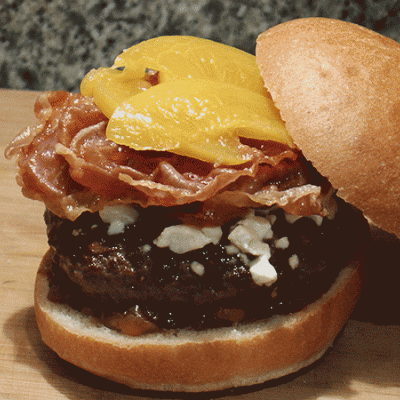 Atlanta Falcons Peach & Prosciutto Burger