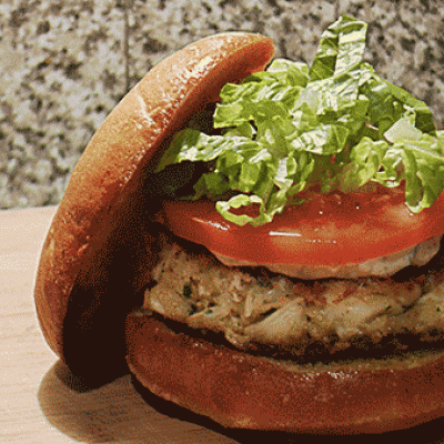 Baltimore Ravens Crab Cake Burger