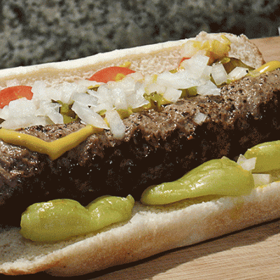 Chicago Bears "Chicago Dog" Burger