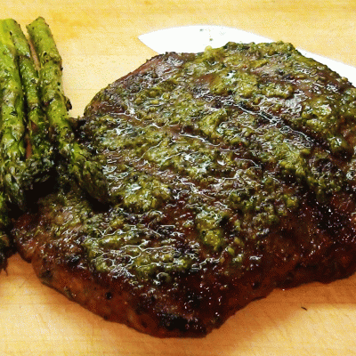 Grilled Pesto Flank Steak - Summer Recipe