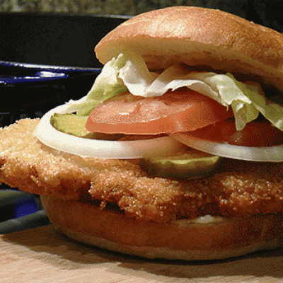 Indianapolis Colts Fried Pork Burger