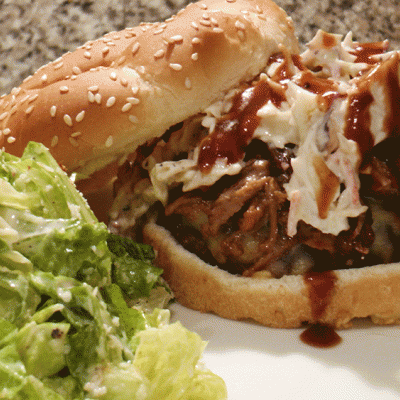 Tennessee Titans Pulled Pork Burger