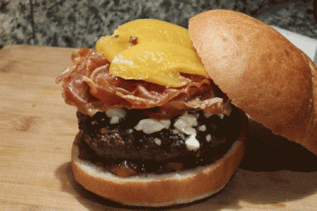 Atlanta Falcons Peach & Prosciutto Burger