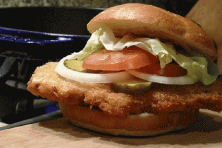 Indianapolis Colts Fried Pork Burger