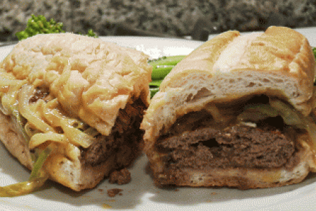 Philadelphia Eagles Cheesesteak Burger