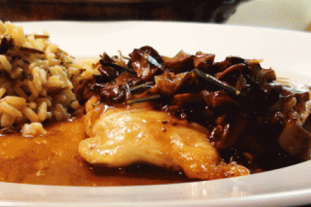 Chicken Breasts with Mushrooms & Gruyere